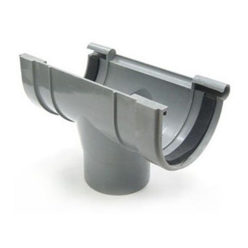 Imagen de Bajada central canalon PVC DES.33 gris (207021)