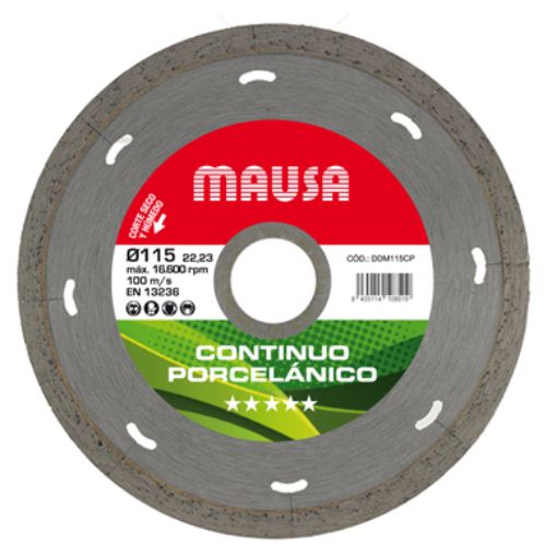 Imagen de Disco diamante MAUSA Ø 115 Continuo Porcelanico
