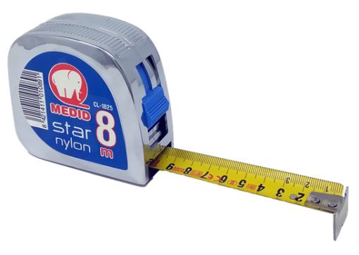 Imagen de Flexometro ABS cromado 8 m x 25 mm