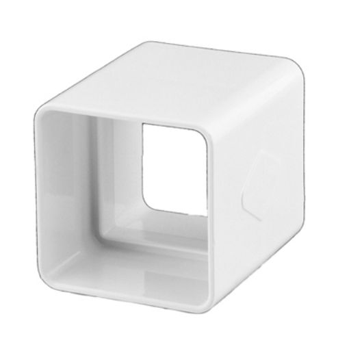 Imagen de EUME Manguito PVC cuadrado blanco 70x70mm (223011)