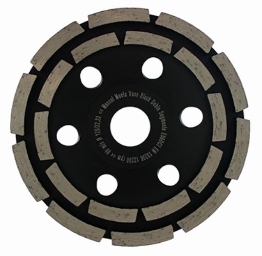 Imagen de Muela vaso diamante Ø 100 doble segmento cuerpo Acero