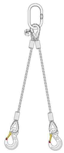 Imagen de Pulpo "cable" 8mm 2 brazos x 1,15 m Ganchos de seguridad