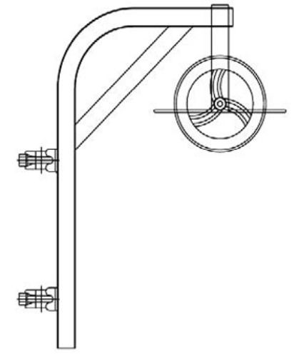 Imagen de Curriola de andamio FER-48 Ø 220 mm c/soporte (P)