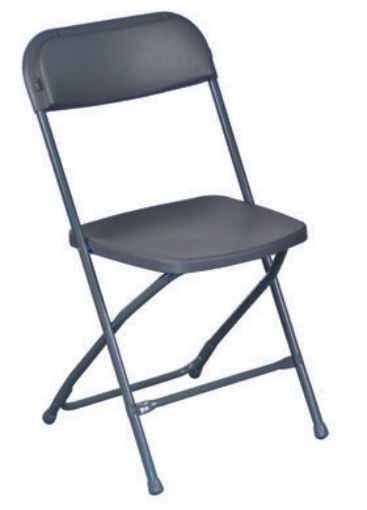 Imagen de Silla plegable metalica/polipropileno color antracita