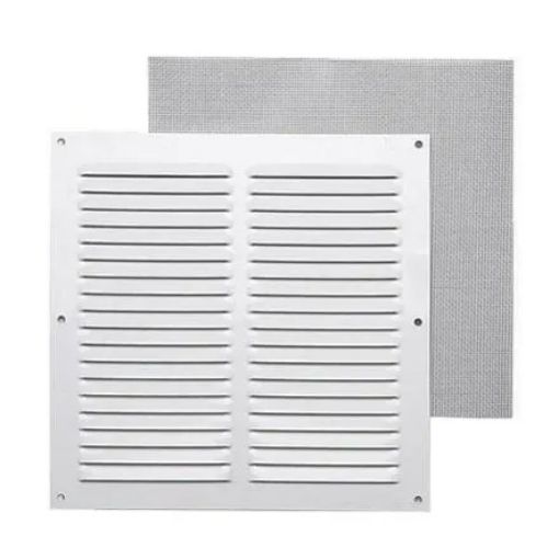 Imagen de Rejilla ventilacion plana aluminio 200x200 mm c/red aluminio