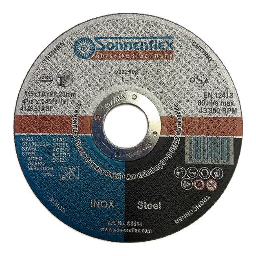 Imagen de Disco abrasivo corte Inox. 115x1 mm