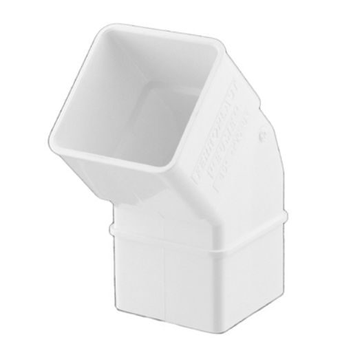 Imagen de EUME Codo PVC cuadrado blanco 70x70mm 45º (223017)