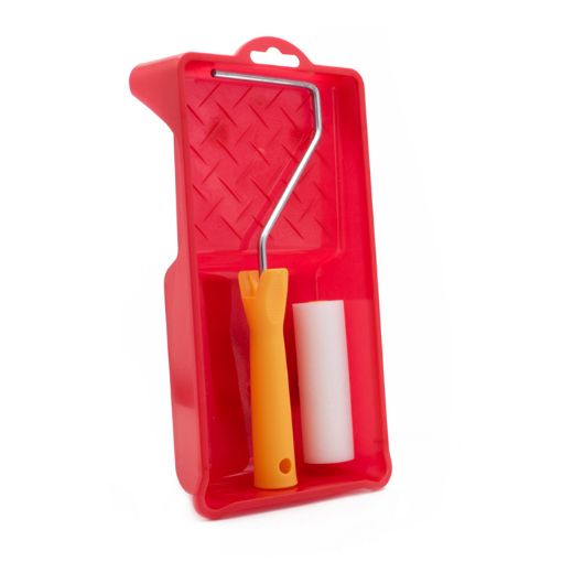 Imagen de Kit rodillo espuma 11 cm + varilla + cubeta plastico