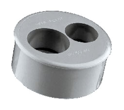 Imagen de Tapon reducc. "doble" PVC 125-40-40 mm