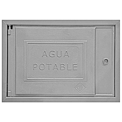 Imagen de MARCO Y TAPA REGISTRO PARED ALUMINIO "AGUA POTABLE" 30x45cm