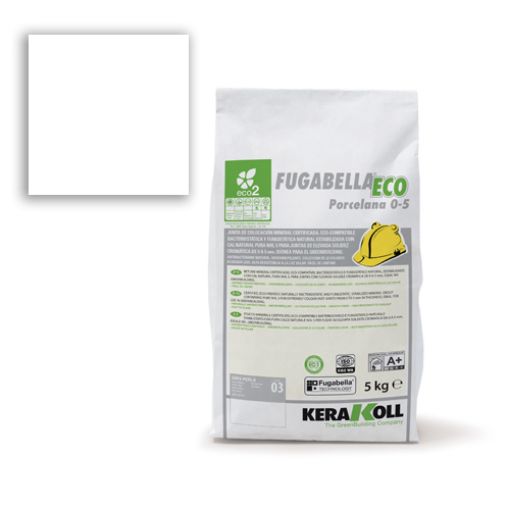 Imagen de KERAKOLL FUGABELLA® ECO PORCEL 0-5 01 BLANCO (saco 5 kg)