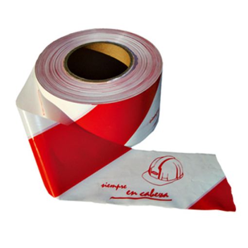 Imagen de Cinta balizamiento BASIC 8 cm G-200 blanca/roja