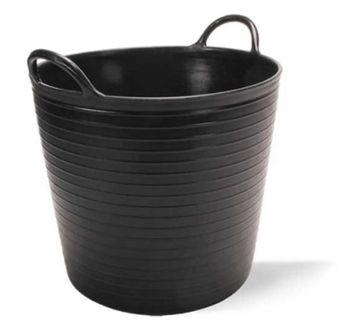 Imagen de Capazo caucho negro 26 litros