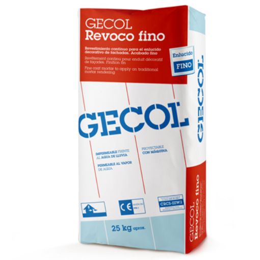 Imagen de GECOL REVOCO FINO GRIS (saco 25 kg)