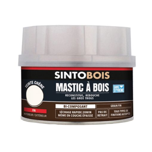 Imagen de Masilla madera fina SINTOBOIS 33891 Blanco 500 gr