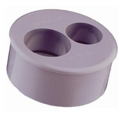 Imagen de Tapon reducc. "doble" PVC 110-40-40 mm