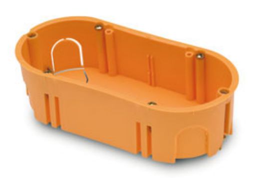 Imagen de Caja mecanismo doble IP30 Ø67x39x135mm tabique seco