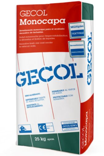 Imagen de GECOL MONOCAPA BLANCO (saco 25 kg)