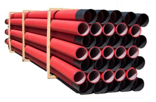 Imagen de Tubo corrugado PEAD 450 N Rojo Ø 160 mm (Barra 6 m)