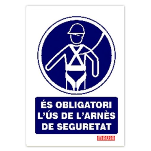 Imagen de Cartel "Obligatori l'us de l'arnes"