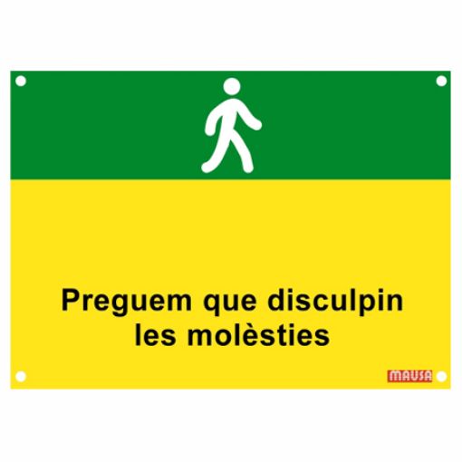Imagen de Cartel "Disculpin les molesties"