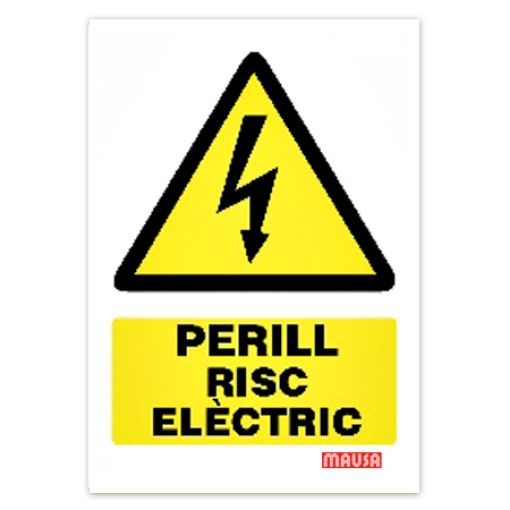 Imagen de Cartel "Perill risc electric"