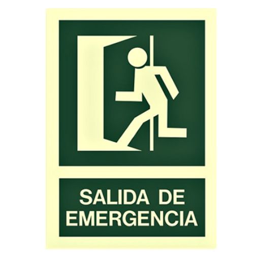 Imagen de Cartel "Sortida d´emergencia" fotoluminiscente
