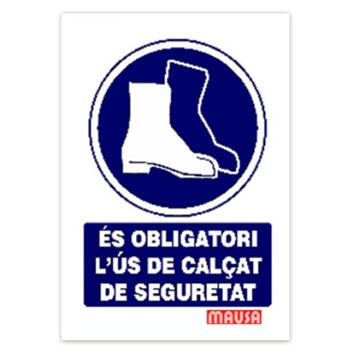 Imagen de Cartel "Obligatori l'us de calçat seguretat"