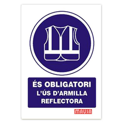 Imagen de Cartel "Obligatori l'us d'armilla reflectora"