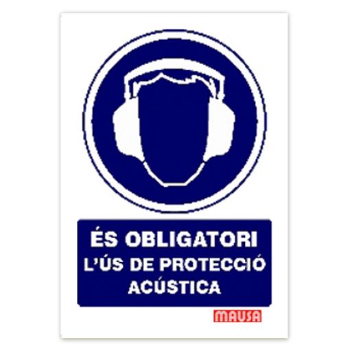 Imagen de Cartel "Obligatori l'us de proteccio acustica"