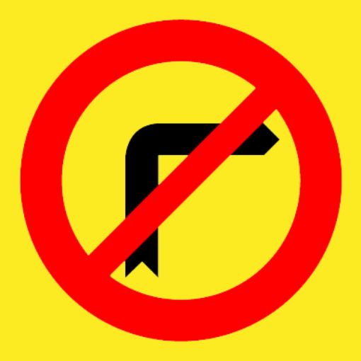 Imagen de Señal Prohibido giro derecha (TR-302)