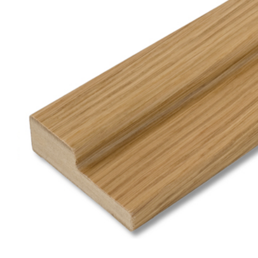 Imagen de Batiente MDF Hid Roble barnizado  110 x 20 mm