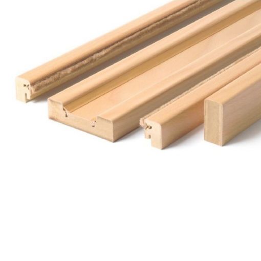 Imagen de Kit jamba Haya Vapor barnizada  pta. corredera pared 105 mm