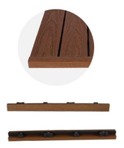 Imagen de Perfil loseta NEWTECHWOOD MSP-QD-ST-ZX Teak recto ( 4 u )