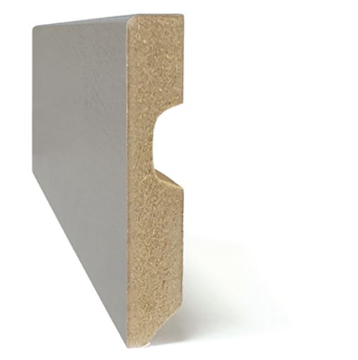 Imagen de Zocalo Mdf Aluminio Plata Mate   80 x 15 mm
