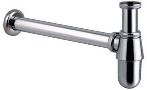 Imagen de SIFON BOTELLA REDONDO LATON CROMO R.751801.CH