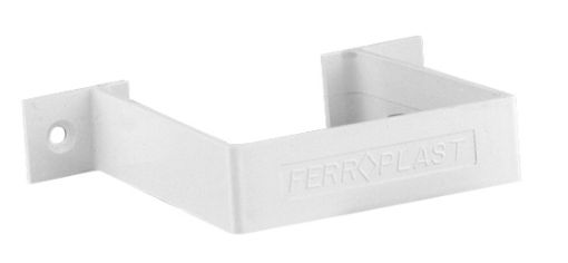 Imagen de EUME Abrazadera tubo PVC cuadrado blanco 70x70mm (223013)