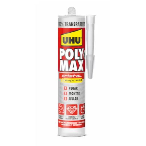 Imagen de POLYMAX transparente Crystal Express UHU (cartucho 300 gr.)