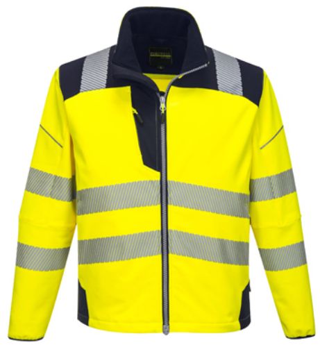 Imagen de Softshell Impermeable AV T402 Amarillo/Negro T-M