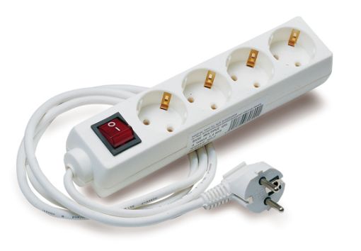 Imagen de Base multiple TAYG Blanca 4-Bases + interruptor