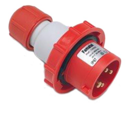 Imagen de Clavija Cetac IP67 16 A 3 P.+Tierra Ref.14300