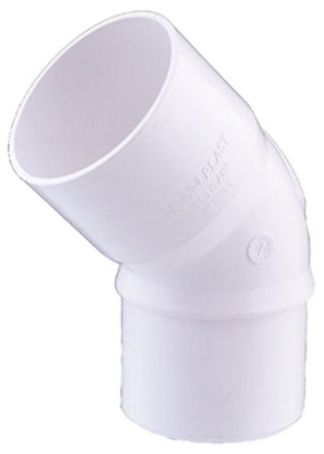 Imagen de Codo PVC blanco Ø90 mm 45º (223018)