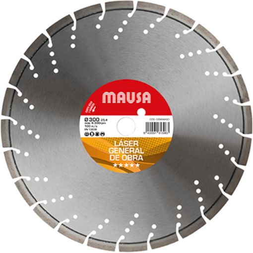 Imagen de Disco diamante MAUSA Ø 300 Laser General de Obra