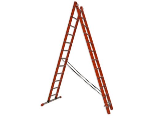 Imagen de Escalera aluminio Convertible 2x12 4,35/5,80m (123212)