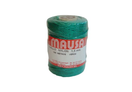 Imagen de Ovillo MAUSA nylon 1,5 mm 100 m "Verde"