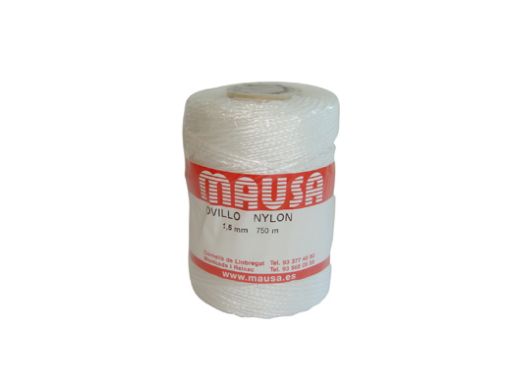 Imagen de Ovillo MAUSA nylon 1,5 mm 750 m "Blanco"