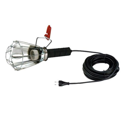 Imagen de Portalampara portatil con proteccion metal+pinza 5m de cable