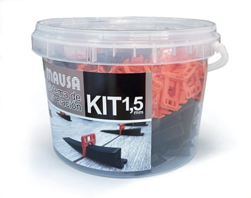 Imagen de Kit sistema nivelacion 1,5 mm (100 Bases+100 Cuñas+1 Tenaza)