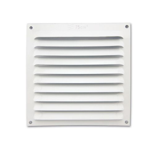 Imagen de Rejilla ventilacion plana acero 200 x 200 esmaltada blanca