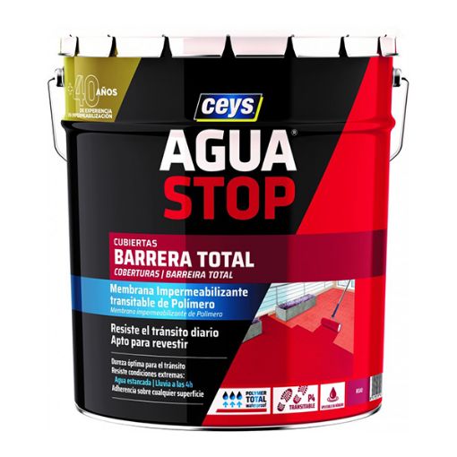 Imagen de Aguastop&#xAE;Barrera Total Rojo (bote 14 Kg)